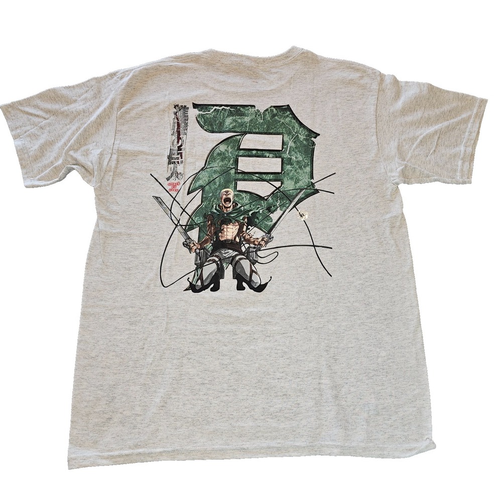 PRIMITIVE x Attack On Titan Reiner Dirty Tee Boys XL Heather Gray NWT